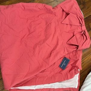 Lauren James Long Pink Seersucker Dress with Bow